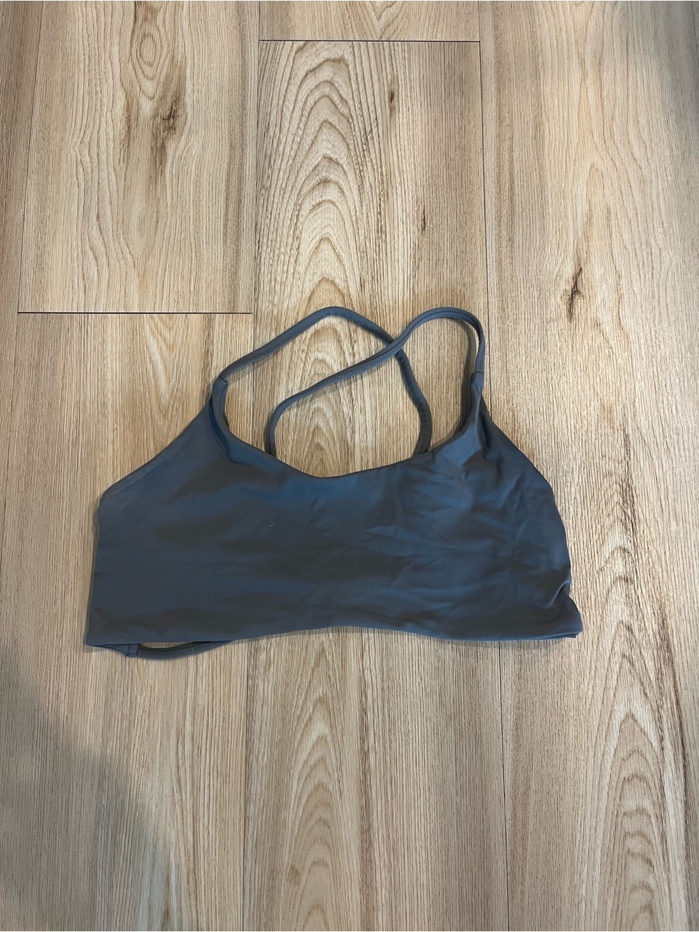 Women's Grey Strappy Bralette - Soft Support